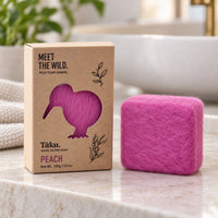 TAKU Peach Wool Felted Soap