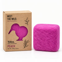 TAKU Peach Wool Felted Soap